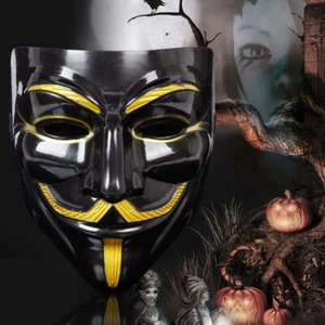 V wie Vendetta Maske Anonymous Guy Fawkes Anonymous Occupy Karneval Kostüm NEU - Bild 1 von 8