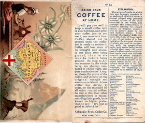 K3 Arbuckle Coffee, Principle Nations of the World, 1890, #62 Switzerland