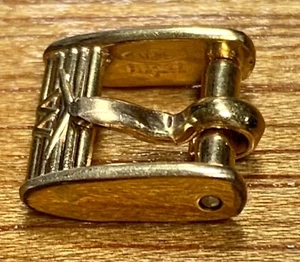 Movado Buckle Fibbia Original Vintage Replacement Part 7 Mm Gold Plauqe - Picture 1 of 6