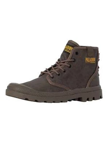Palladium Men's Pampa Hi Coated Boots, Brown - Picture 1 of 9
