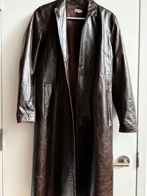 全新 Frontier 棕色皮革风衣 / 尺寸 6 — 第 1/4 张图片