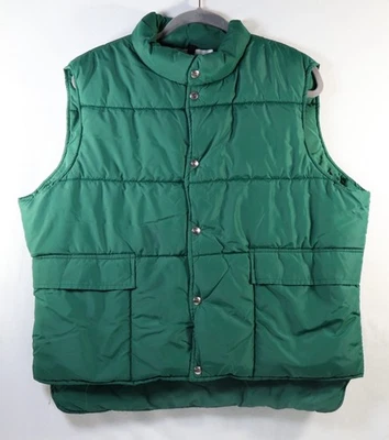 Chaleco acolchado Woolrich años 80 de colección adulto grande verde Gorp Core senderismo Marty McFly L/XL Foto 1 de 4