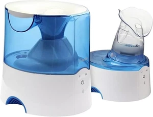 EE-5202 Inhaler & Warm Mist Humidifier, 0.5 Gallon, Blue & White - Picture 1 of 4