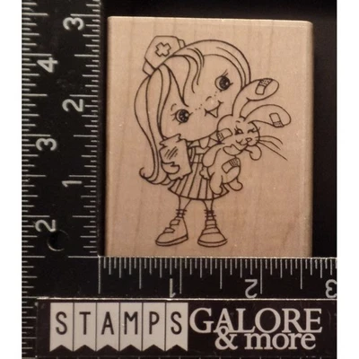 Estampillas de goma estampillas V272 NURSE KIDDO NIÑA CONEJITO ENFERMO BANDAS #T38 Foto 1 de 3