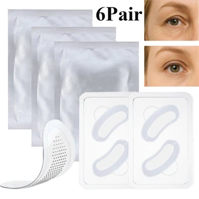6x Parche para ojos con microagujas de ácido hialurónico antienvejecimiento arrugas eliminación de líneas finas Foto 1 de 4
