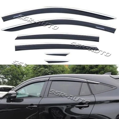 Protector de lluvia solar para visera de ventana negro + acero para Toyota Venza 21-23 2024 Foto 1 de 4