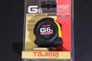 Tajima G-6BW Shock Resistant 6-feet Measuring Tape Non Slip - Picture 1 of 6