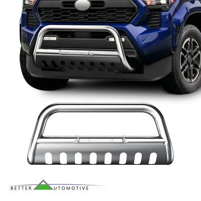 For 24-25 Toyota Tacoma Pickup 3" S/S Bull Bar Brush Grille Guard Front Bumper Foto 1 de 4