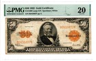 Fr. 1200 1922 $50 Gold Certificate Note Speelman / White PMG Very Fine 20
