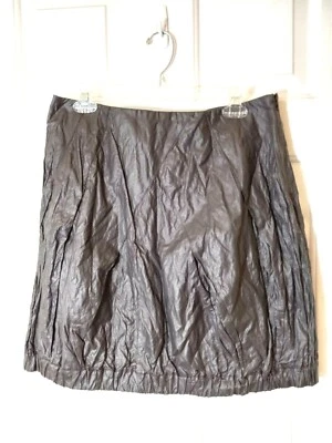 全新! Sarah Pacini 女式橄榄绿色气球 Lagenlook 休闲职业裙 2 码 — 第 1/3 张图片