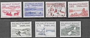 GREENLAND - 1980-87 LEGENDS. SCOTT 112-118. MINY NO GUM, ONE USED - Bild 1 von 1