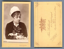 Pauline Lucca, Austrian operatic soprano by Dr. Székely, Vienne CDV vintage albu