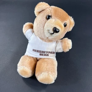Hershey Park 80s 90s Plush Brown Teddy Bear Plush Stuffed Animal Brechner 8” - Picture 1 of 7