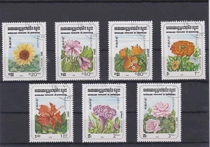 KAMPUCHEA 1983 FLEURS 7 TP  OBLITERE YT 419 A 425 - Imagen 1 de 1
