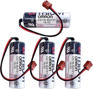 4x Batería ER17500V 3.6V 2700mAh para Omron CS1W-BAT01 PLC con Pequeño Enchufe Marrón - Imagen 1 de 5