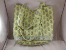 Vera Bradley Quilted Purse & wallet Lime Green 11" Flowers & Elephants