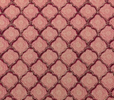 KRAVET KASHMIRA RASPBERRY PINK FLORAL MEDALLION 100% COTTON FABRIC BY YARD 54"W - Image 1 of 4