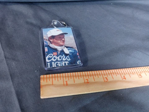 Vintage BILL ELLIOTT #9 COORS Racing Key Ring Chain NASCAR Cover