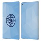 Manchester City Man City Fc Badge Geometric Leather Book Case For Amazon Fire