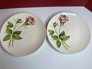 Tea Rose 10” Dinner Plate Knowles China Set Of Two 2 - Picture 1 of 8