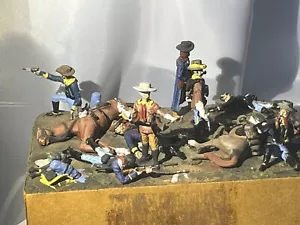 Vintage U.S. Civil War Miniature Vignette Custard’s Last Stand w/case - Bild 1 von 23