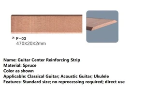 5xGuitar Strip Spruce Back Joint Reinforcement 470x20x2mm acoustic guitar making - Picture 1 of 8