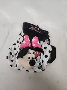 MOCHILA MUÑECA CABEZA DE FELPA MINNIE MOUSE Disney Bolso de Mano Blanco y Negro ¡NUEVO!¡! - Imagen 1 de 6