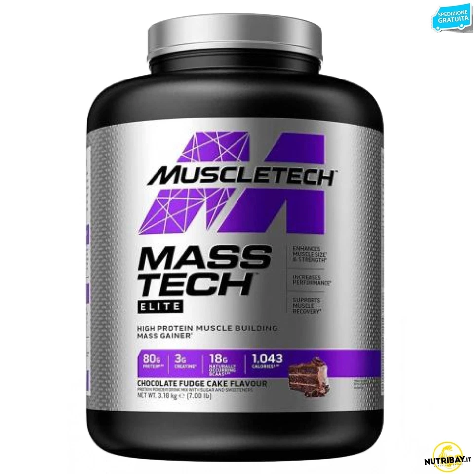 Muscletech Mass-Tech Elite - 3180 gr GAINER PER MASSA MUSCOLARE - Immagine 1 di 1