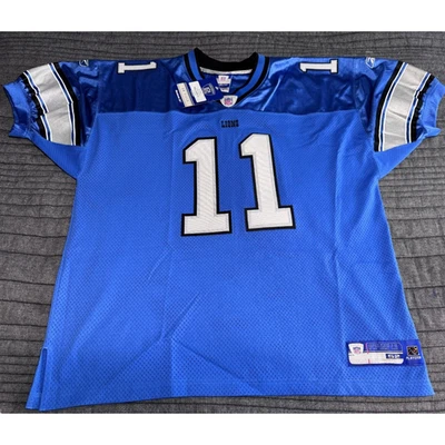Camiseta deportiva Reebok Home Reebok 2002 Roy Williams NFL Detroit Lions auténtica cosida 52 2XL nueva con etiquetas Foto 1 de 4