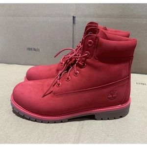Timberland 50th Anniversary Edition Premium 6" Red Waterproof Boot Youth Sz 7 - Picture 1 of 9