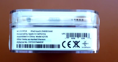 APPLE iPOD TOUCH 7th GENERATION 256GB GOLD A2178  (BRAND NEW!) - Image 1 of 4