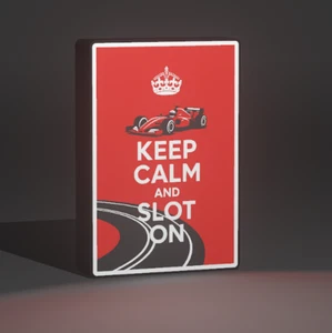 KEEP CALM SLOT ON LED Signboard Custom Slot car sign - Picture 1 of 4