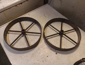 2 Pit Boss Pellet ? Grill 10" X 1 1/2" Metal Steel Wheels Approx 1/2" Axle Hole - Picture 1 of 14
