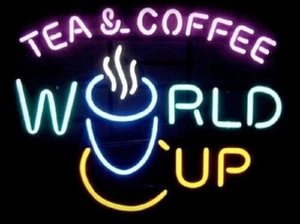 Tea and Coffee 19"x15" Neon Sign Cafe Shop Wall Decor Advertising Light Artwork - Picture 1 of 1