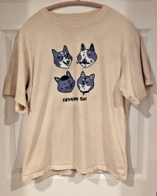 Aelfric Eden Graphic T Shirt Dog Print Cream Crew Neck Short Sleeve - Image 1 of 4