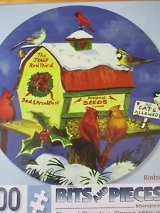PUZZLE 500 Piezas 20" Redondo Linda Picken Art "Birdtown EE. UU." Nuevo - Imagen 1 de 3