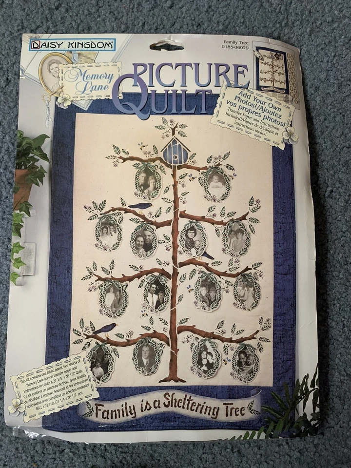 Daisy Kingdom Family Tree Picture Quilt Kit 018506029 Fabric & Transfer Photos