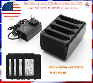 PER Zebra Caricabatteria e Batterie 4 Porte TC70 TC75 TC77 | SAC-TC7X-4BTYPP-01 - Foto 1 di 14