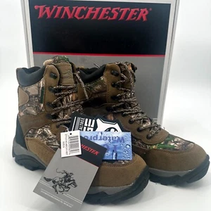 Winchester Bobbcat Hunting Boots Men 9 Multi Camouflage Realtree Edge Waterproof - Picture 1 of 7