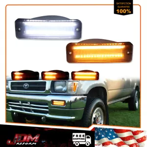 For 90-91 Toyota 4Runner 89-95 Pick-Up Truck Smoked Swtichback LED Signal Lights - Picture 1 of 12