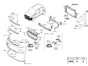 Stoßstange Verstärkung Träger Vorne Unter Hyundai i10 IA 2013-2019 OE 86560B9000 - Bild 1 von 3