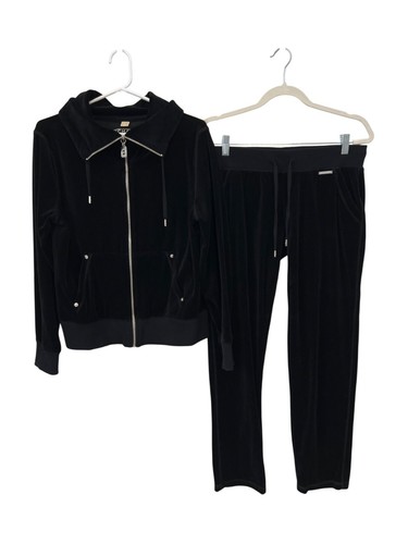 MICHAEL Michael Kors giacca e pantaloni tuta velluto taglia large nero attivo