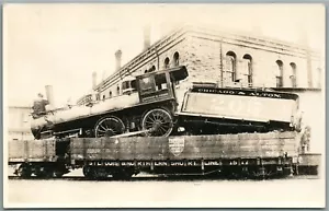 CHICAGO ALTON TREN NAUFRAGIO FERROCARRIL DE COLECCIÓN FOTO REAL POSTAL RPPC - Imagen 1 de 2