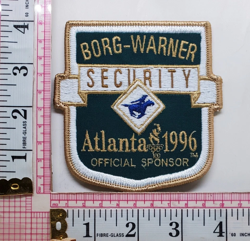 Parche patrocinador de los Juegos Olímpicos de seguridad Atlanta Borg-Warner 1996 k4 Foto 1 de 1