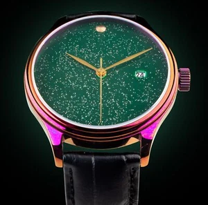 Reloj automático especial de invierno esfera polvo de estrellas verde Miyota 9015 42 mm - Imagen 1 de 7