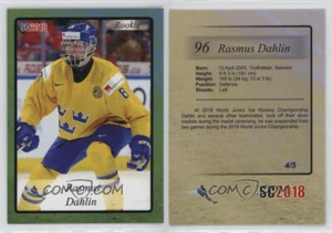 2017-18 SC2018 Rasmus Dahlin rookie green 4/5 Sweden #96 - Picture 1 of 1
