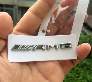 Chrome AMG Interior Dash Control Decal Badge Mercedes-Benz A200 A250 A45 AMG - Picture 1 of 4
