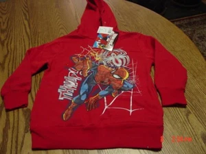 NWT Boys Hooded Pullover Spider Man Sweatshirt by Marvel - Picture 1 of 3