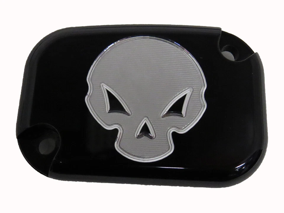 Tapa de depósito de cilindro maestro delantero calavera billet personalizada RF Harley Touring V-rod  Foto 1 de 1