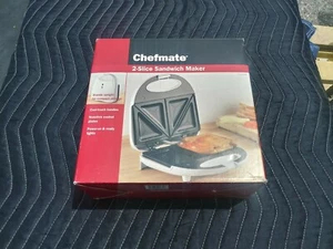 CHEFMATE - 2 Slice Sandwich Maker Non-Stick Coated - Picture 1 of 2